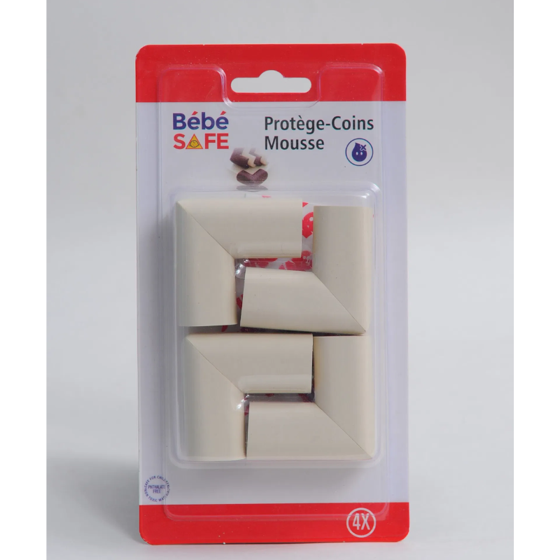 Bebe Safe Protège Coins Mousse - 4pcs