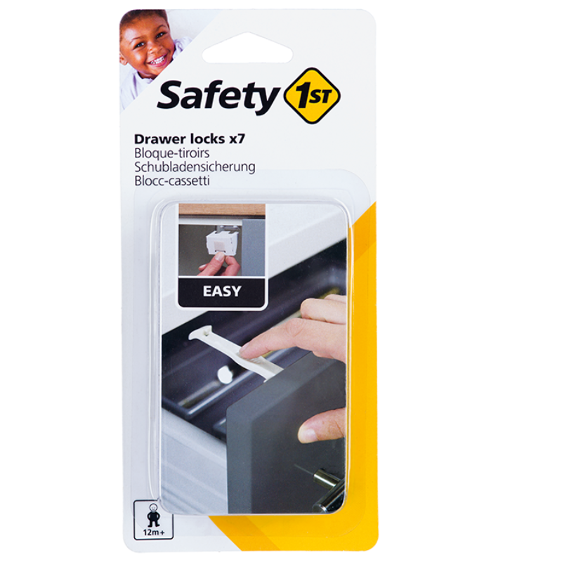 Serrure de tiroir Safety 1st  - 7 pièces – Blanc