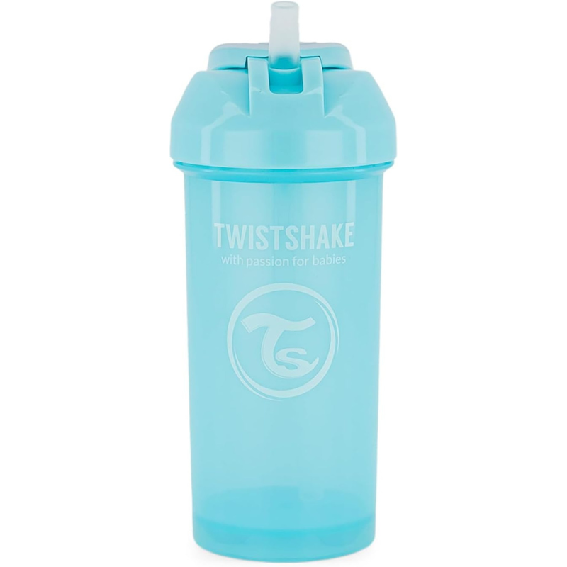 Gobelet à paille Twistshake 360 ​​ml - Bleu - 6 mois  plus