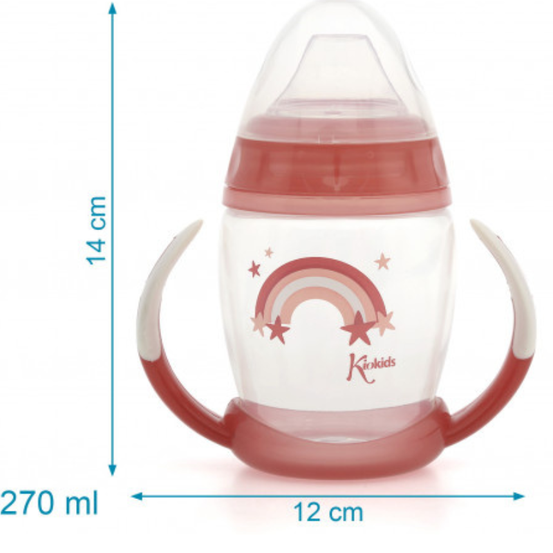 Tasse d&#039;apprentissage Rose Étape 1 – Brille dans le noir +6 MOIS