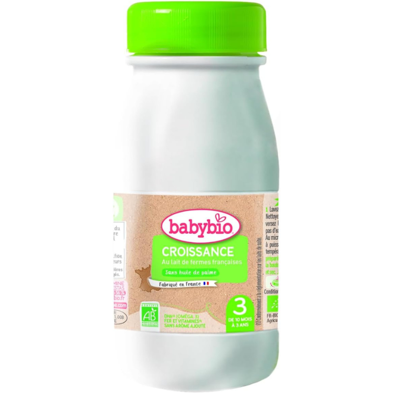 Babybio Lait Croissance Liquide - 3ème âge dès 10 Mois - 25Cl