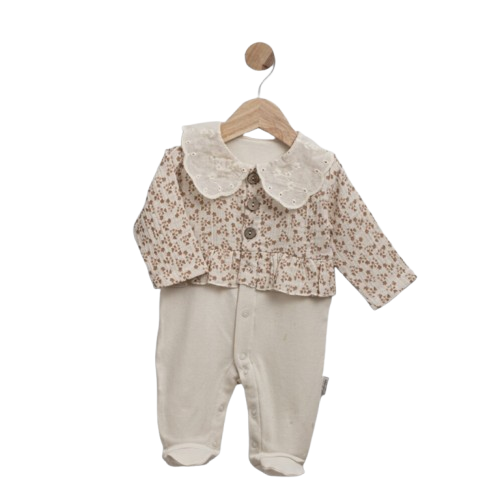 Grenouillère à motifs floraux pour bébé fille 0-6 mois - BM2310