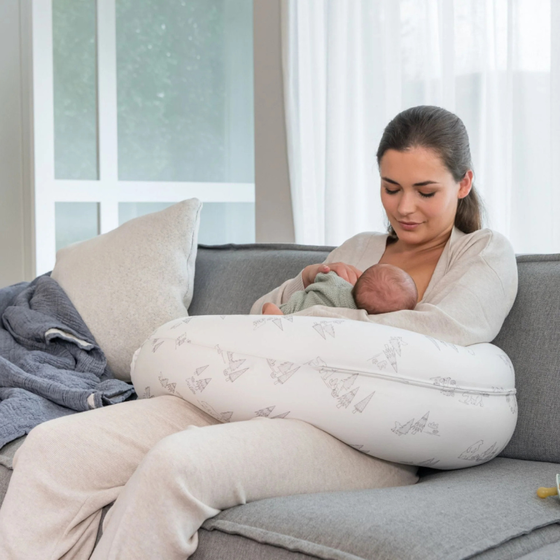 Coussin d&#039;Allaitement et Maternité Buddy Famille D&#039;ours Gris - Doomoo
