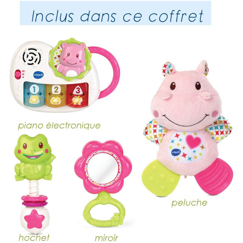 VTech -Coffret Naissance Éveil des Sens Rose