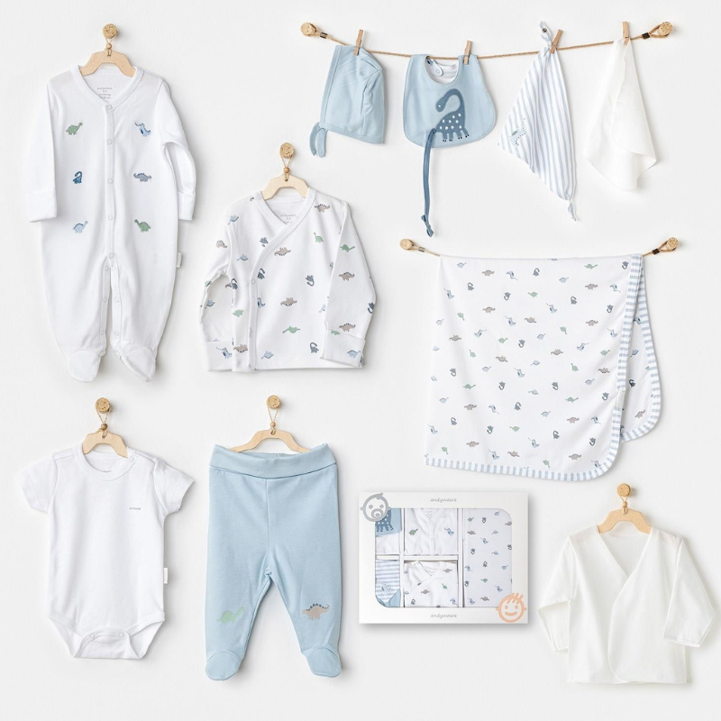 Ensemble Nouveau-né 10 pièces Dinosaure pour Bébé Garçon