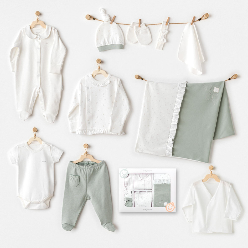 Andywawa Ensemble de 10 pièces pour nouveau-né, hôpital pour bébé fille