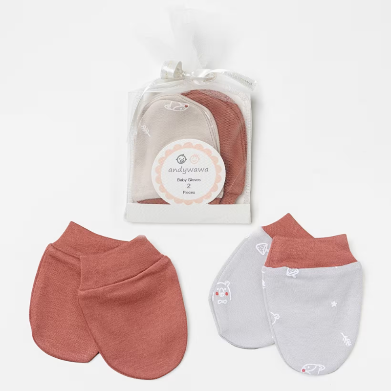 Andywawa Lot de 2 gants basiques pour bébé
