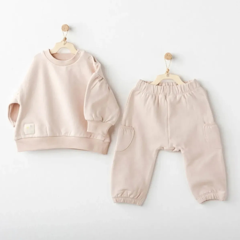 Andywawa Ensemble 2 pièces pour bébé Beige clair