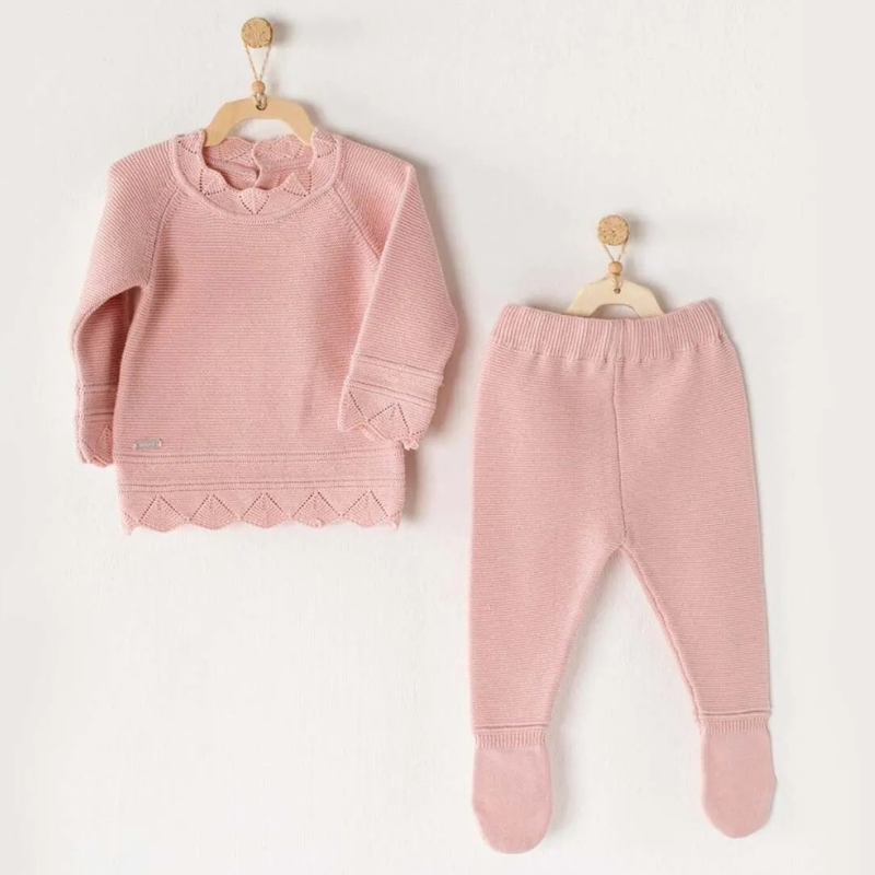 Andywawa Ensemble 2 pièces pour bébé  fille Rose