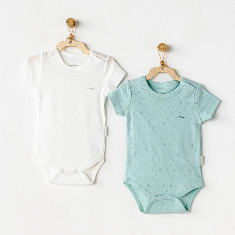 Andy Wawa BODY BÉBÉ 2 PIÈCES BODY À MANCHES COURTES JACQUARD BASIQUE