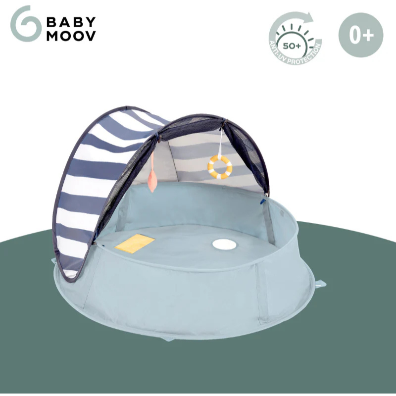 Aquani Aire de Jeux et Piscine Anti-UV FPS 50+ Marinière - BABYMOOV
