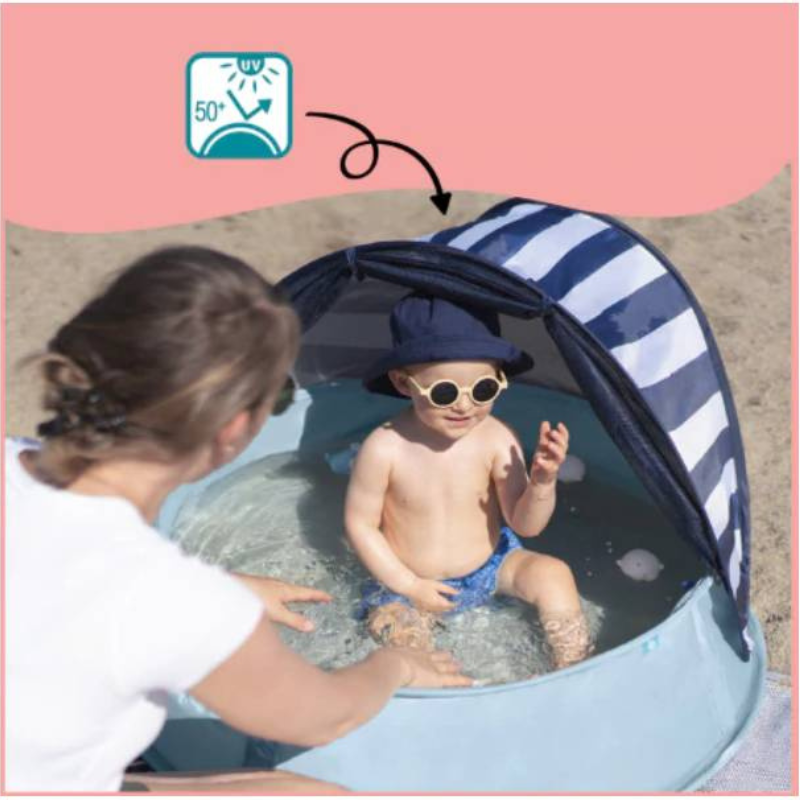 Aquani Aire de Jeux et Piscine Anti-UV FPS 50+ Marinière - BABYMOOV