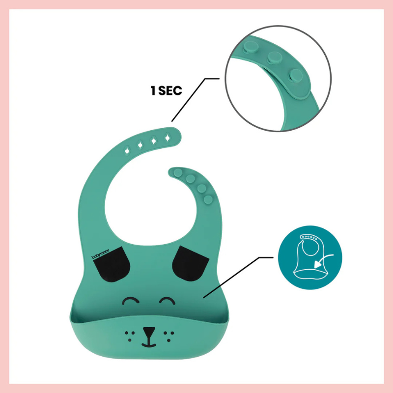 Coffret repas bébé  Vert et Gris LEARN&#039;ISY 15-24 mois - Babymoov