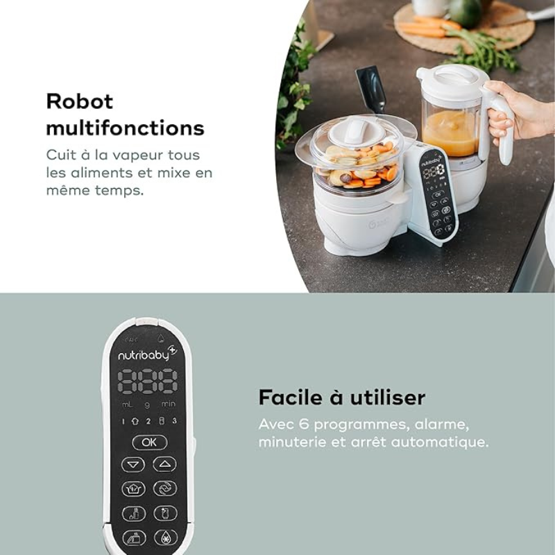 Robot cuiseur nutribaby (+) mineral beige babymoov