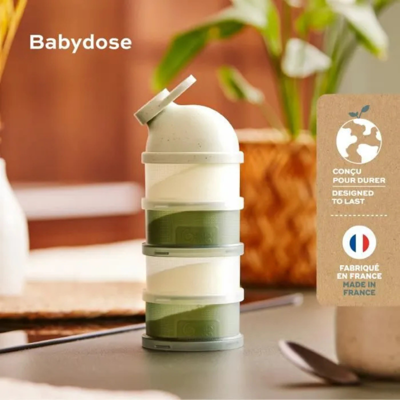 Babymoov Babydose – Boîte Doseuse Empilable pour Lait en Poudre vert