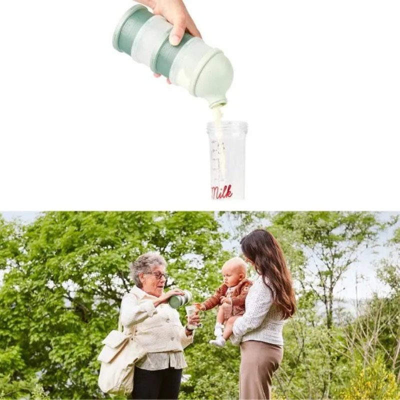 Babymoov Babydose – Boîte Doseuse Empilable pour Lait en Poudre vert