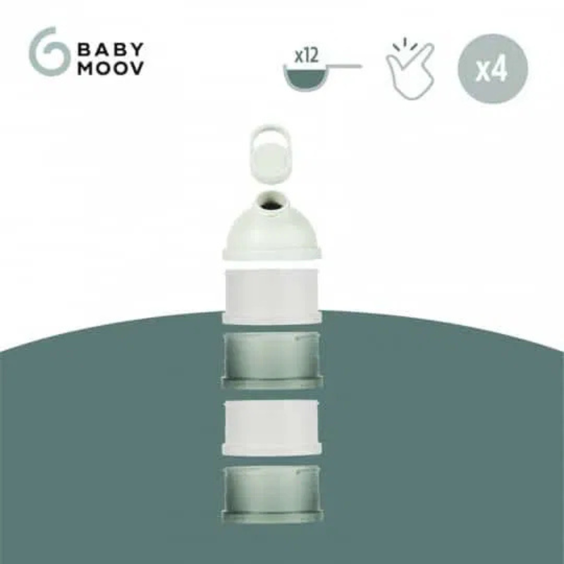 Babymoov Babydose – Boîte Doseuse Empilable pour Lait en Poudre vert