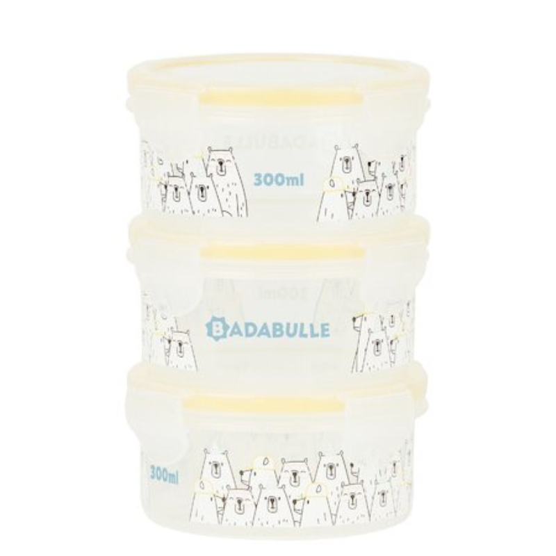 Lot de contenants 3x300 ml Badabulle