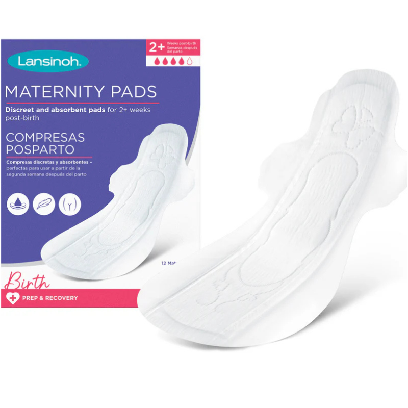 Lansinoh Serviettes Maternité Taille M 2 Semaines et Plus - 12 Unités