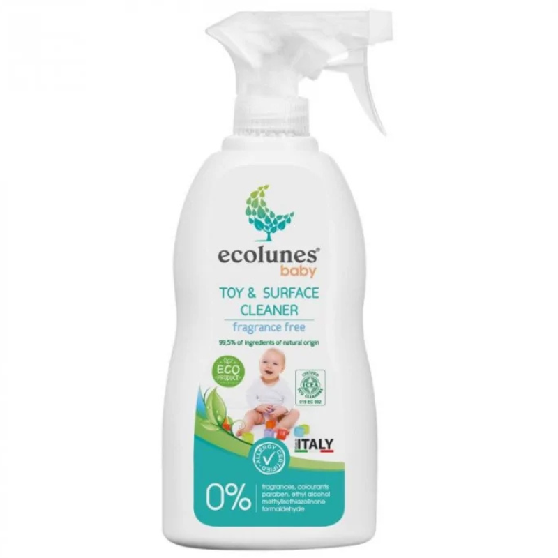 Ecolunes Spray Nettoyant Jouets et Surfaces Écologique Et Hypoallergénique 300ml