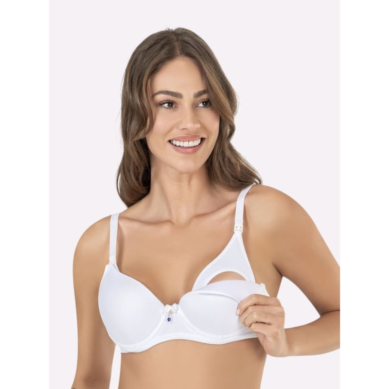 Soutien-gorge rembourré d'allaitement Nbb 3628 - Blanc