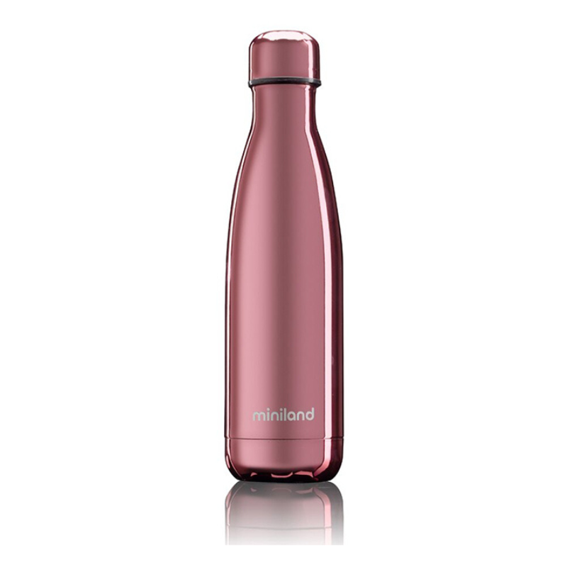 Miniland Bouteille thermos 500ml deluxe rose avec effet chrome
