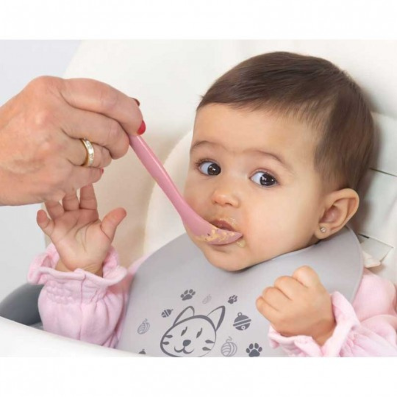 Grande cuillère pour bébé Kiokids - Rose