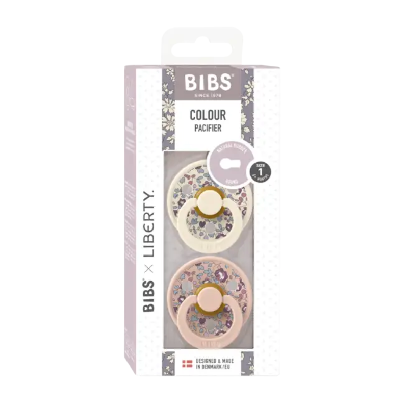 BIBS x Liberty - Sucette ronde couleur latex - Eloise Blush Mix 1