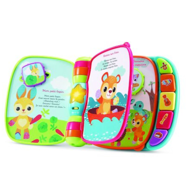 Vtech Baby Super livre enchanté des baby loulous bleu