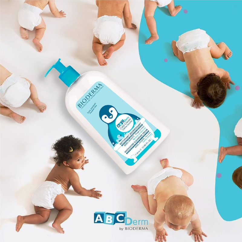 ABCDerm Cold-Cream Crème lavante 1L Sans savon – Peaux normales à sèches