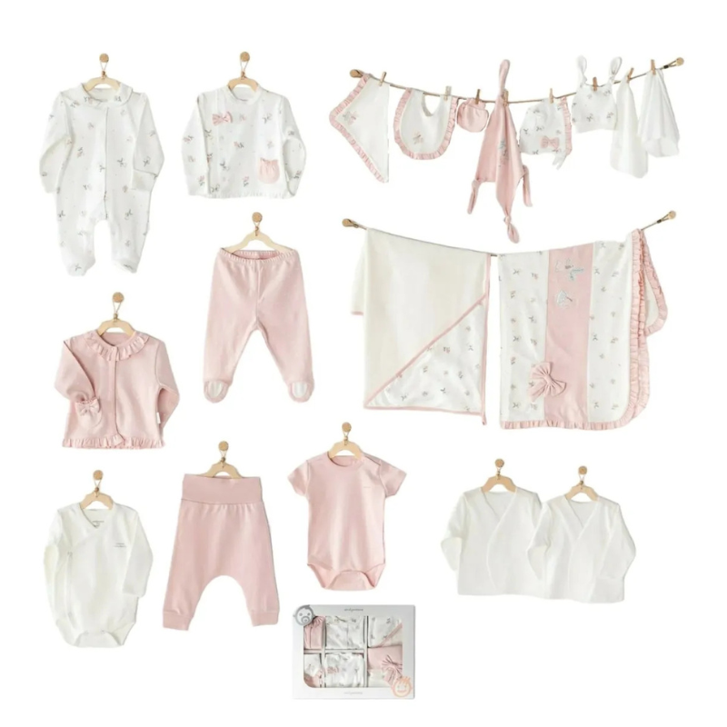 AndyWawa  Coffert Naissance 20 pièces Sortie d'hôpital rose