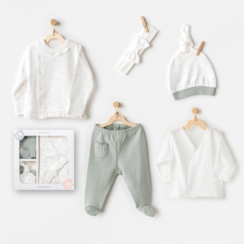 xx Andywawa Coffret de sortie d'hôpital 5 pièces Vert