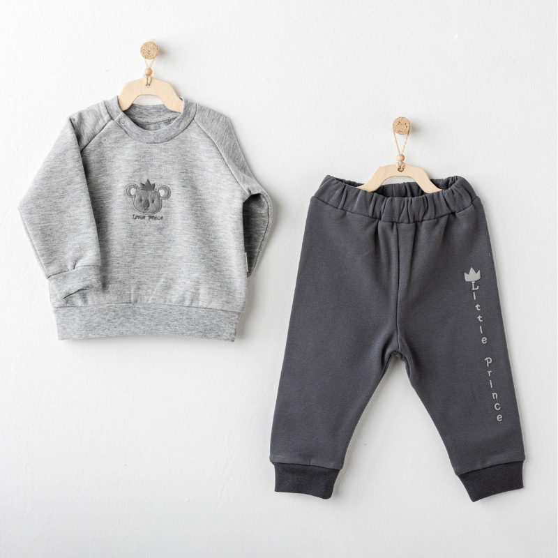 Andywawa Ensemble 2 pièces pour bébé garçon gris