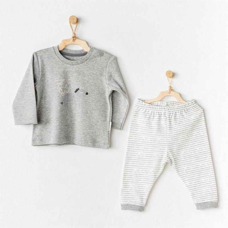 xx Andywawa Ensemble 2 Pièces Zebra Gris