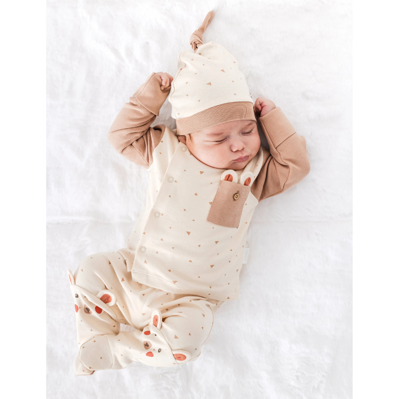 Andywawa Ensemble  graphique beige avec ours aventurier