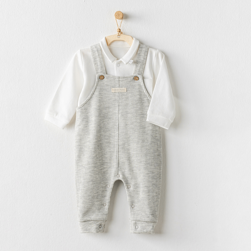 xx Andywawa Ensemble salopette Gris pour bébé garçon