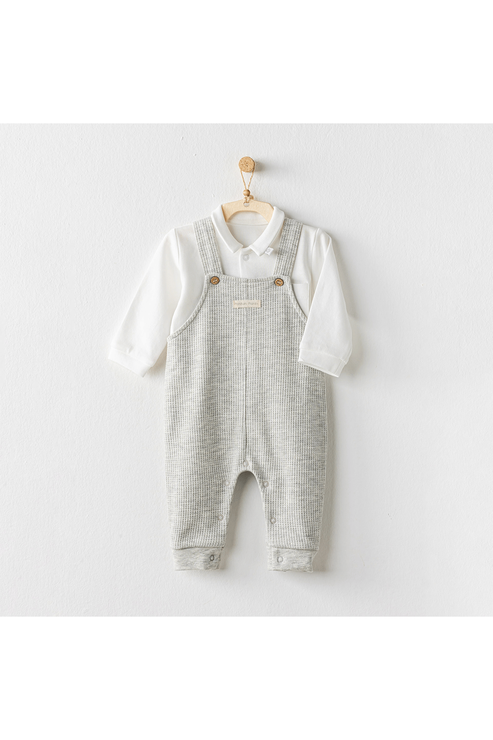 Andywawa Ensemble salopette Gris pour bébé garçon