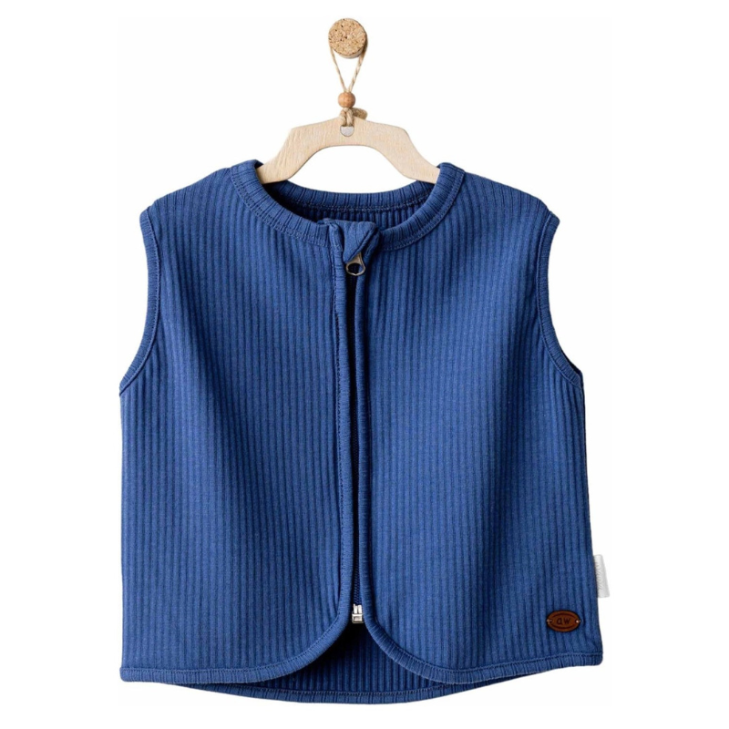 Andywawa Gilet bébé basique bleu