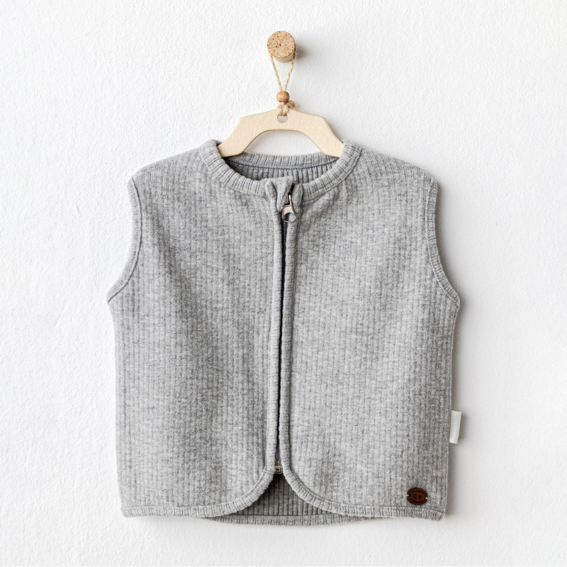 Andywawa Gilet bébé basique gris