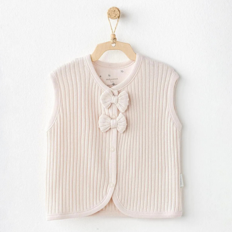 Andywawa Gilet d'hiver  pour bébé fille blanc
