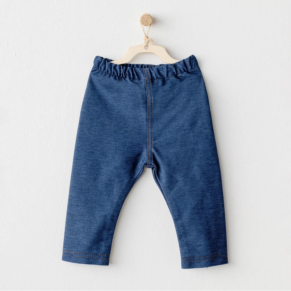 Andywawa - Leggings d'hiver pour bébé fille - Bleu décontracté