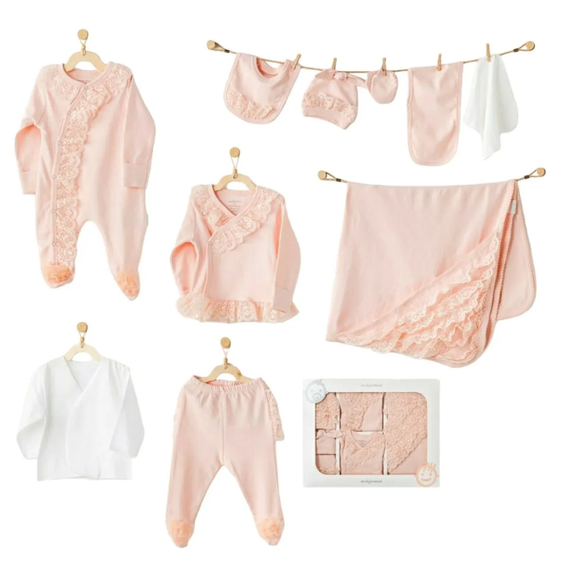 xx Andywawa  Nouveau-né Chic Fille  Sortie d'hôpital Saumon