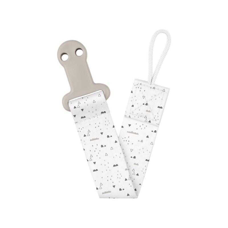 Attache sucette avec ruban Savanna Beige