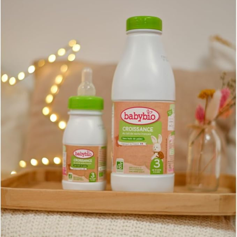 Babybio Lait Croissance Liquide - 3ème âge dès 10 Mois - 25Cl