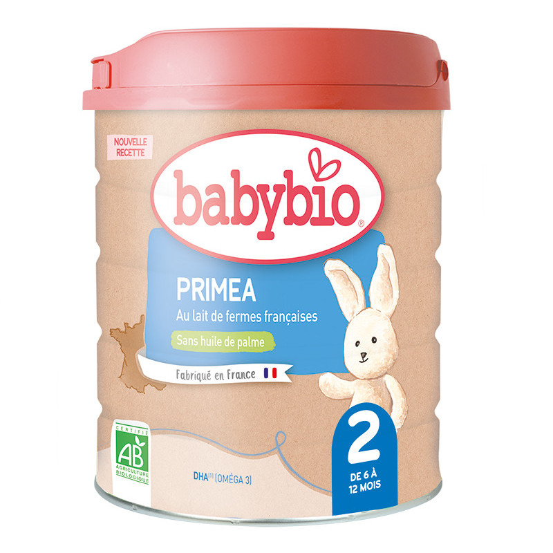Babybio Lait en poudre 2e âge Primea 2 au lait de vache 800g