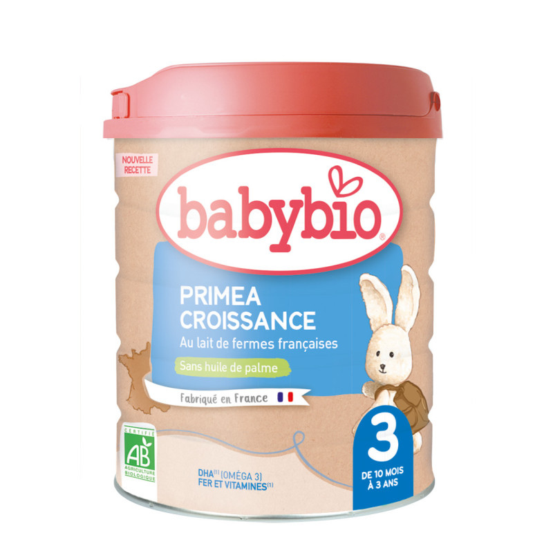 xx Babybio Lait en poudre 3ème âge au lait de vache bio Primea 3 - 800g