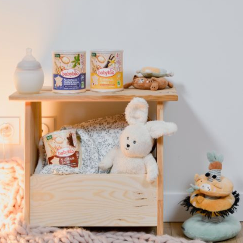 Babybio Mélange 5 céréales et vanille bio 6M+ 220g