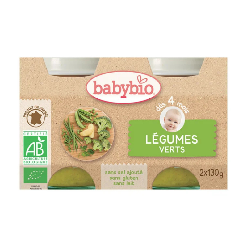 xx Babybio Petit pot légumes verts bio – 2x130g