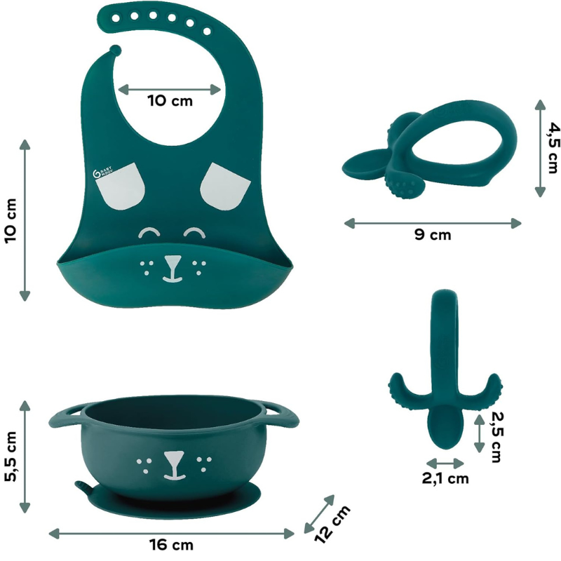 Babymoov Coffret Repas Bébé FIRST'ISY Renard - Bleu