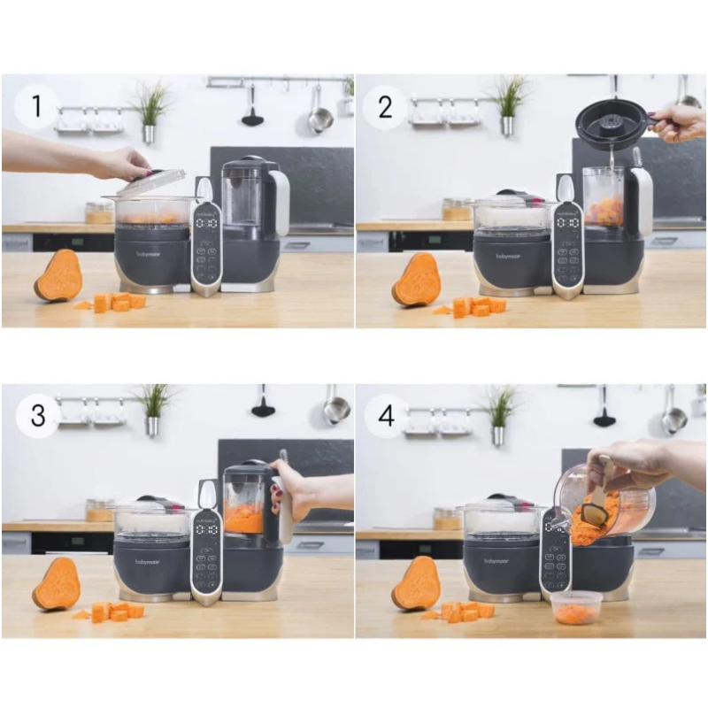 Babymoov Cuiseur à Vapeur Nutribaby(+) Industrial - Gris